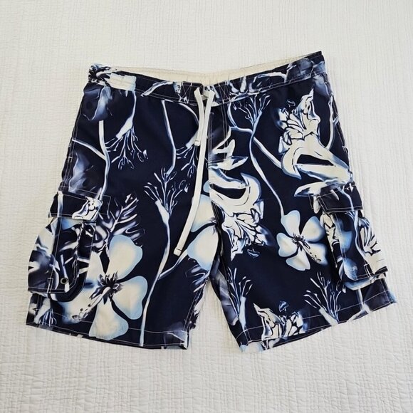 NOBO No Boundaries Board Shorts Men's XL 40-42 Hawaiian Drawstring 10" Inseam - Picture 1 of 10